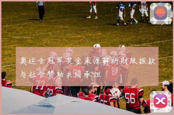 奥运会冠军奖金来源解析财政拨款与社会赞助共同承担